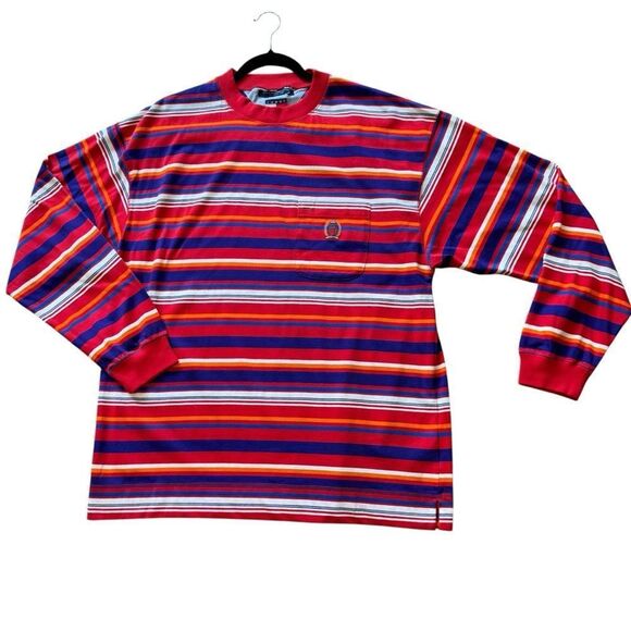 Tommy Hilfiger Vintage NWOT Striped Long Sleeve Crew Neck T-Shirt - Picture 2 of 7